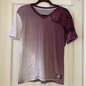 Soft tee with nurse middle finger to Covid detail on back.